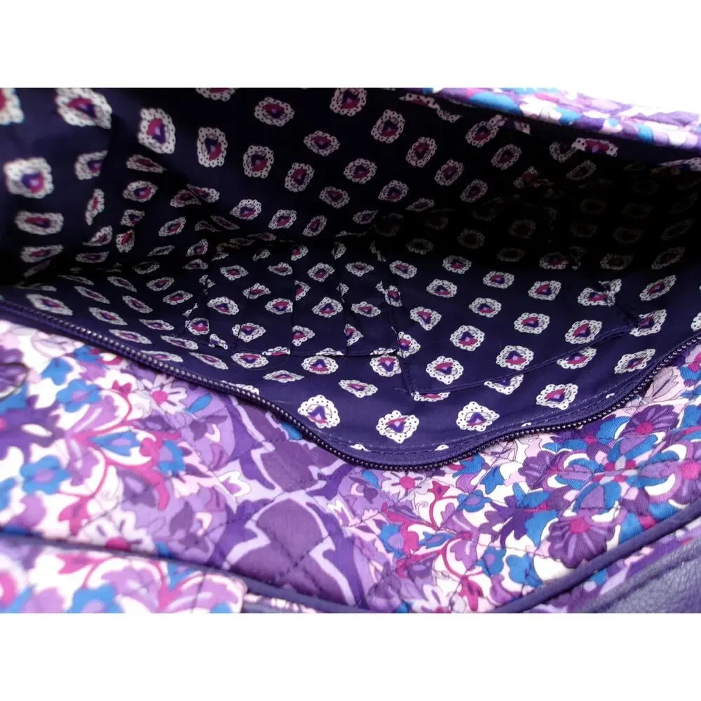 Vera Bradley Quilted Purple Regal Rosette Laptop Sleeve Tablet Case Organizer